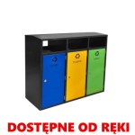 Metalowy kosz na śmieci zewnętrzny_D 80401