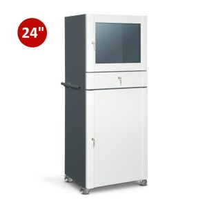 Metalowa szafa na komputer HSC01 na kołach - do monitora 24" JOTKEL 23561